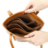 Royal Bagger Simple Shoulder Underarm Bags, Genuine Leather Versatile Casual Bucket Bag, Commuting Women's Handbag 1694