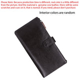 Royal Bagger Long Wallet for Women Genuine Cow Leather Fashion Casual Phone Purse Multi-card Slots Card Holder 1505