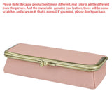 Royal Bagger Genuine Leather Glasses Case, Fashion Pencil Bag with Kiss Lock, Portable Coin Purse for Women 1840