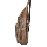 Royal Bagger Retro Business Chest Bags for Men, Genuine Leather Crossbody Bag, Vintage Commuter Shoulder Purse 1631