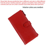 Royal Bagger Long Wallet for Women Genuine Cow Leather Fashion Casual Phone Purse Multi-card Slots Card Holder 1505